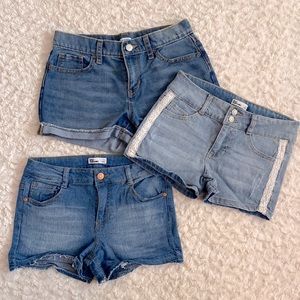 Set of 3 Girls Denim Shorts